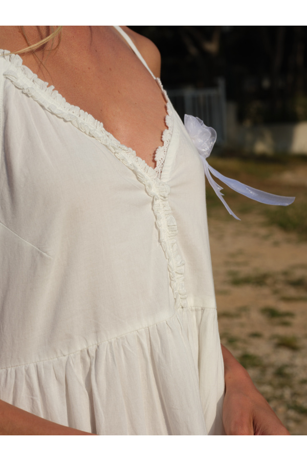 ROBE LONGUE - SANTORIN 103 BLANC