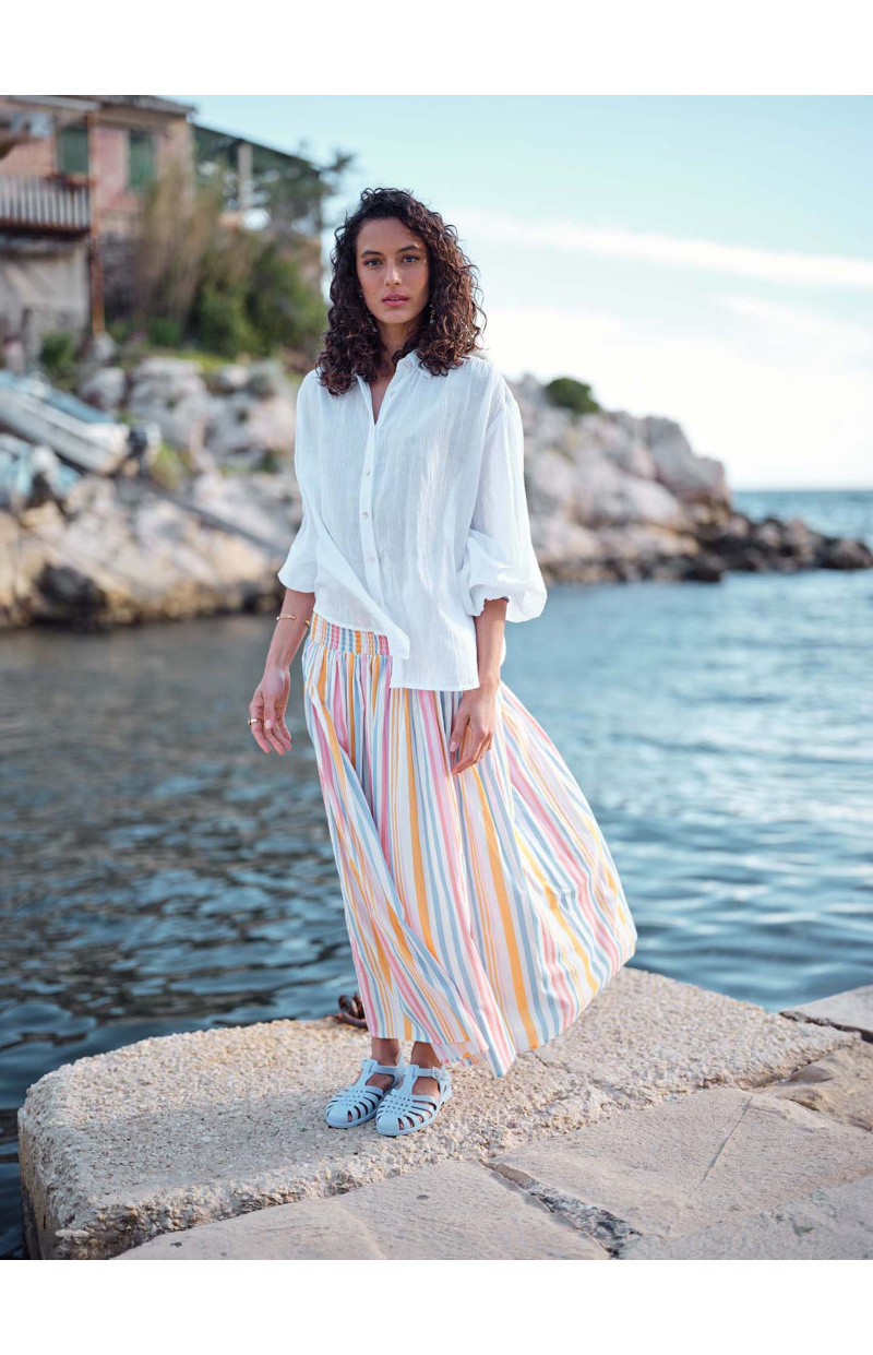 CHEMISE MARIA EN GAZE COTON BLANCHE