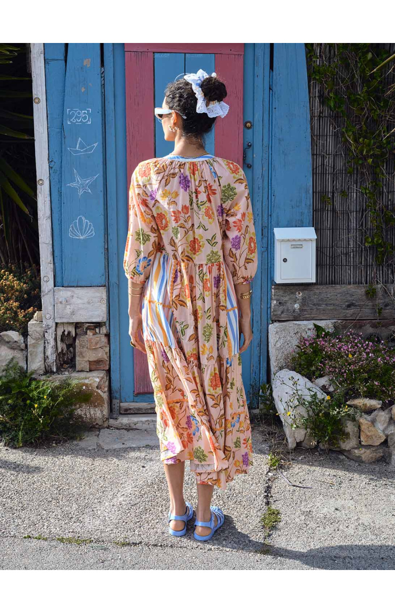 ROBE DANIELA FLEURIE / RAYÉE MANCHES LONGUES